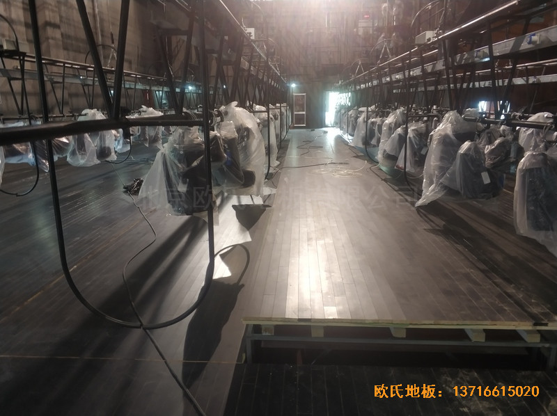 杭州職工之家舞臺運動地板施工案例3