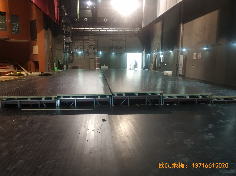 杭州職工之家舞臺運動地板施工案例5