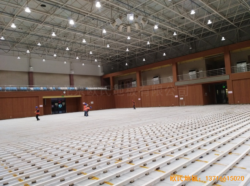 浙江三門核電站體育館體育地板鋪設案例1