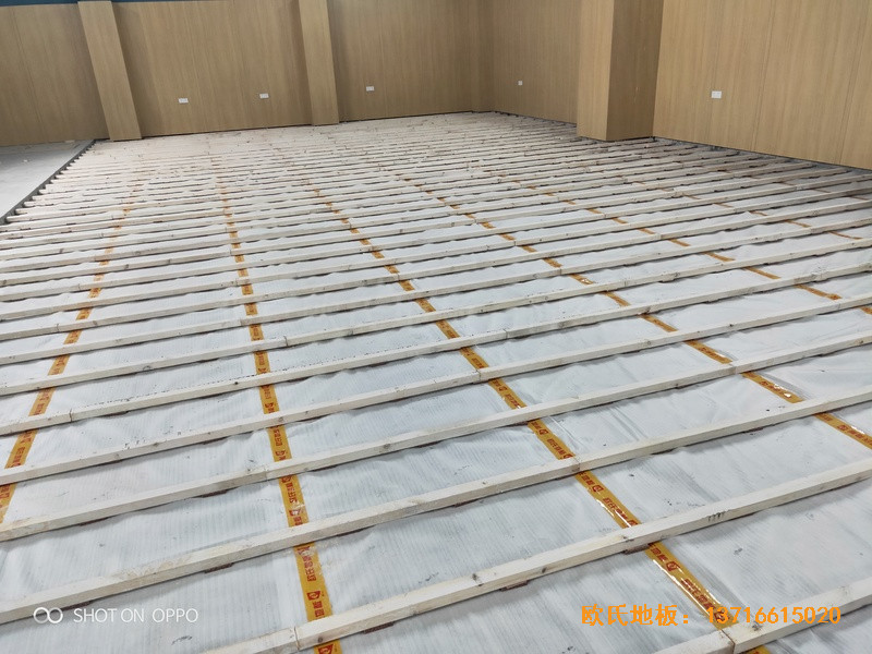 湖南邵陽自來水公司運動館運動木地板鋪裝案例1