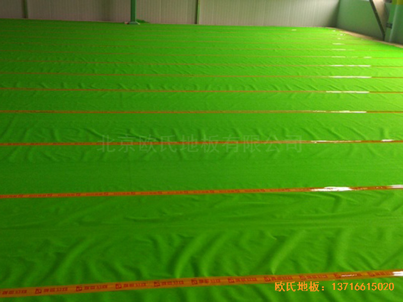 南京江寧區籃球俱樂部體育木地板施工案例3