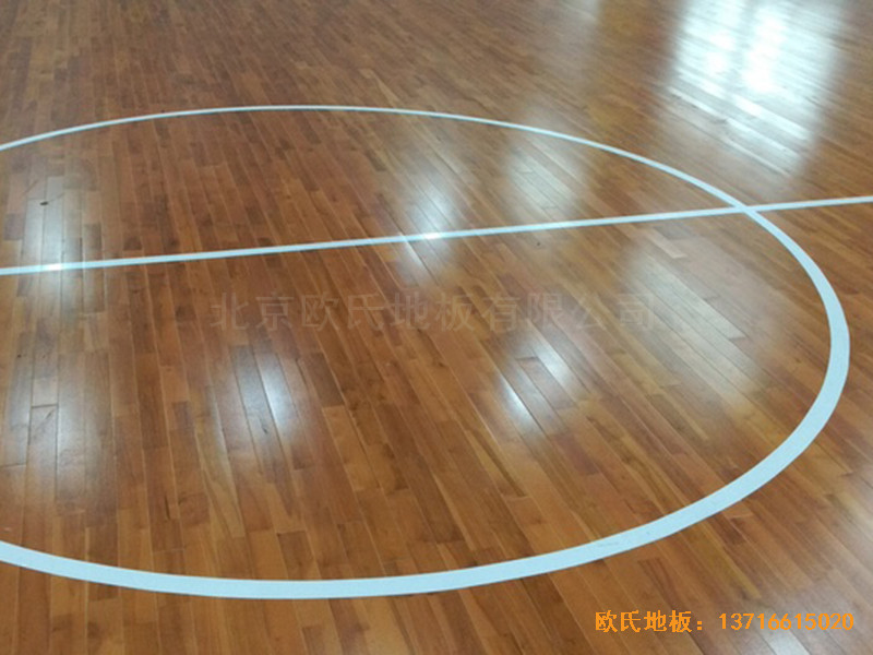 南京江寧區籃球俱樂部體育木地板施工案例4