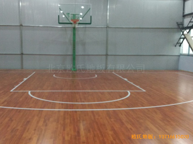 南京江寧區籃球俱樂部體育木地板施工案例5